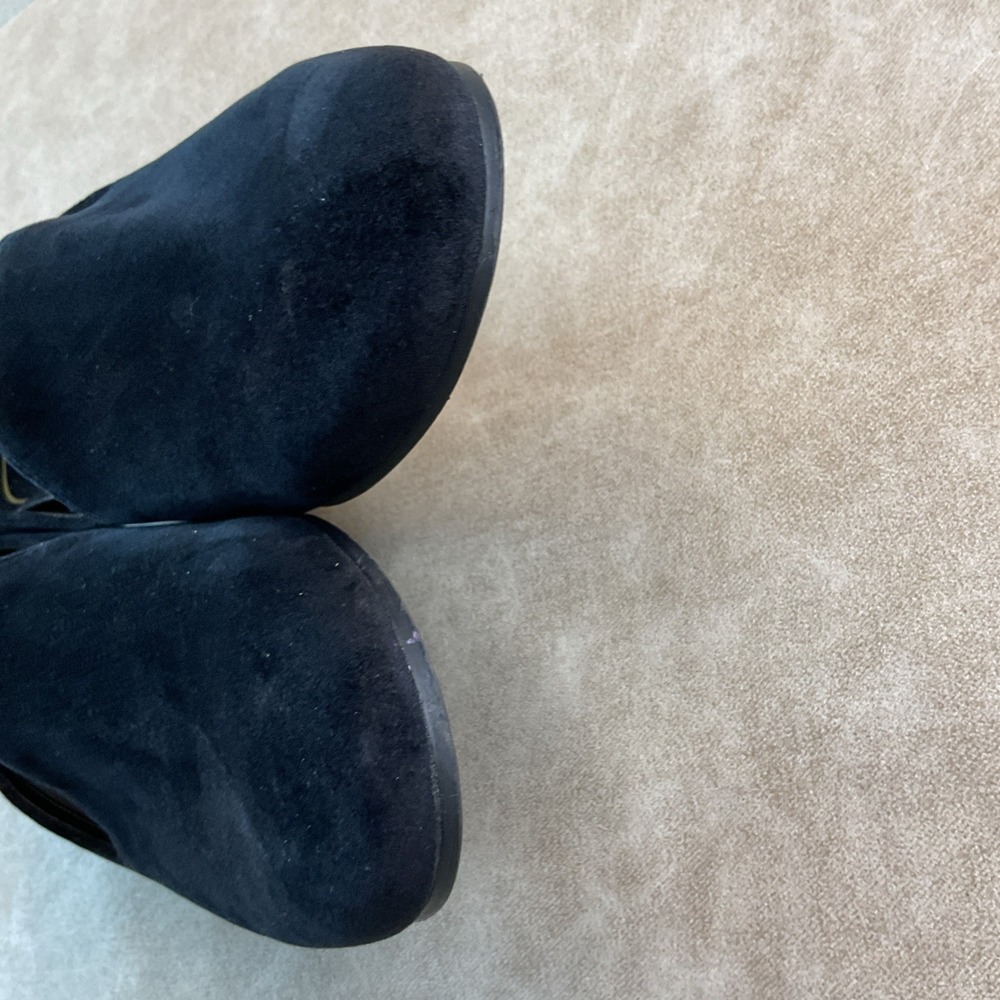Vionic Willa Flat Loafers Womens 9 Black Velvet Suede Slip On Comfort Shoes - Picture 11 of 13